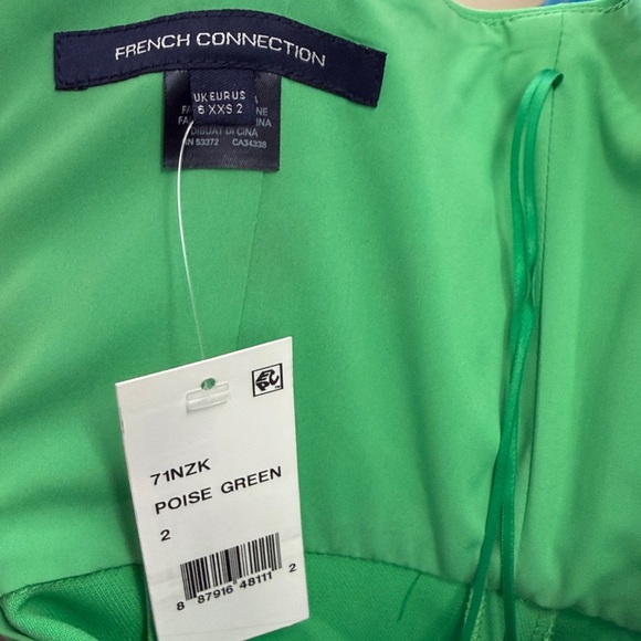 French Connection Vibrant Green Corset Mini Dress NWT size 2 - Picture 6 of 6
